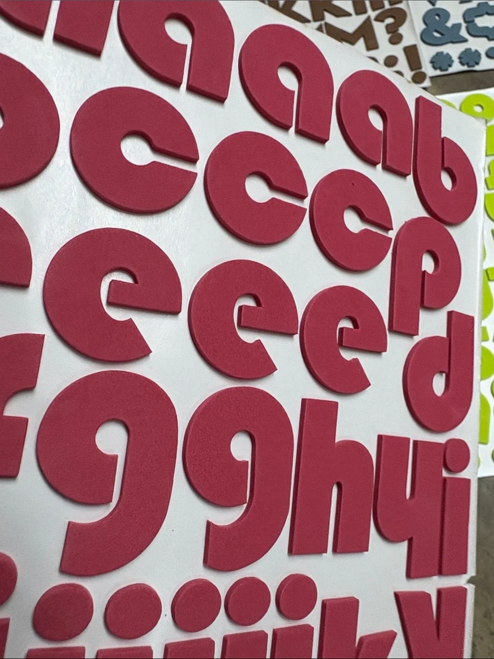 Scrapbooking bubble foam alphabet  Sticker Sheets - lot 48
